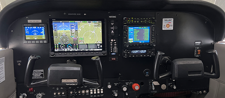 Inside cockpit view of N872NC