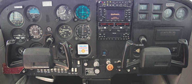 Inside cockpit view of N972NC