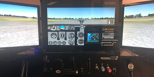 Photo of Redbird cockpit