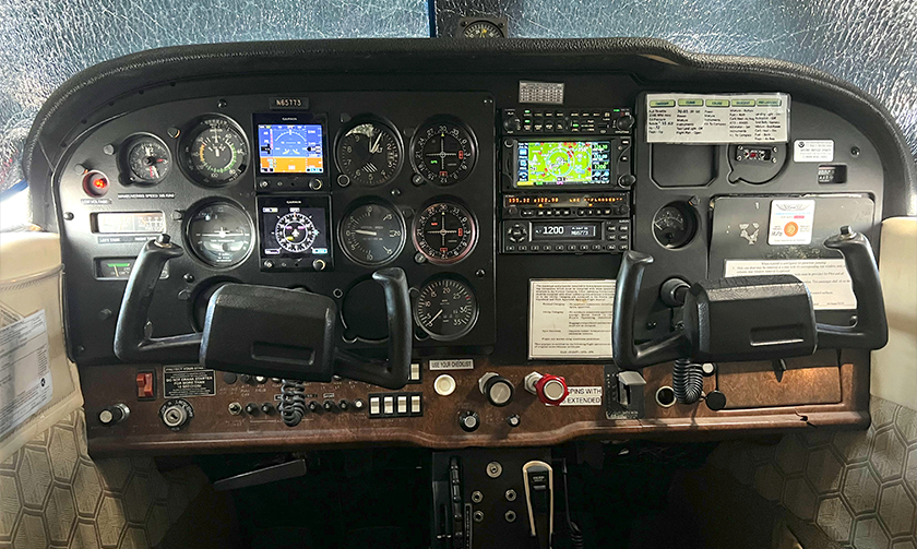 Inside cockpit view of N65773