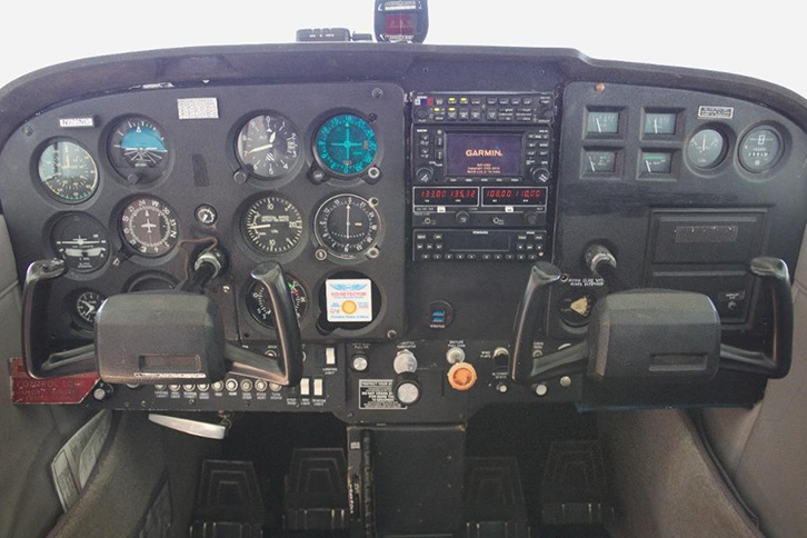 Inside cockpit view of N972NC